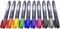 Tombow Fudenosuke Colors Hard Tip Brush Pens 10/Pkg-Assorted Colors